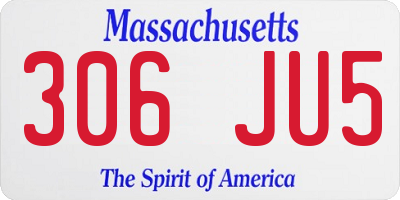 MA license plate 306JU5