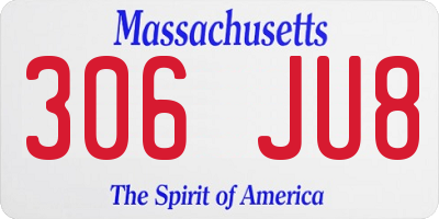 MA license plate 306JU8