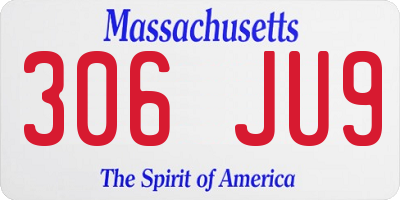 MA license plate 306JU9