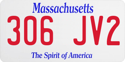 MA license plate 306JV2