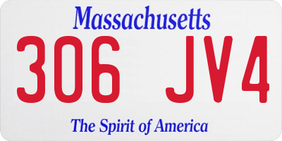 MA license plate 306JV4