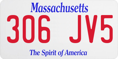 MA license plate 306JV5