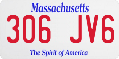 MA license plate 306JV6