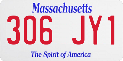MA license plate 306JY1