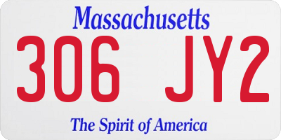 MA license plate 306JY2
