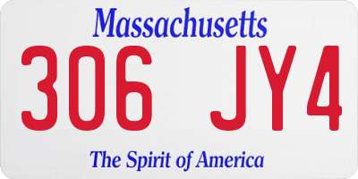 MA license plate 306JY4