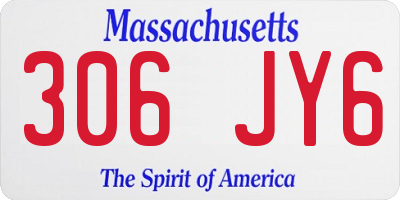 MA license plate 306JY6