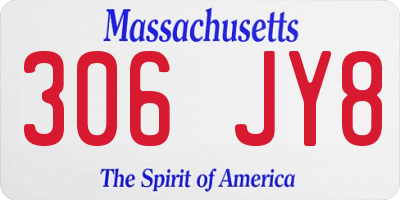 MA license plate 306JY8