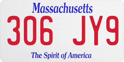 MA license plate 306JY9