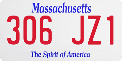 MA license plate 306JZ1