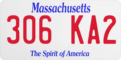 MA license plate 306KA2