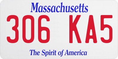 MA license plate 306KA5