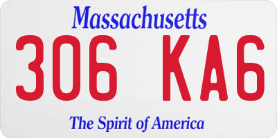 MA license plate 306KA6