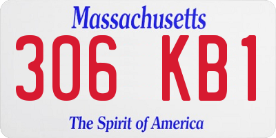 MA license plate 306KB1