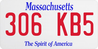 MA license plate 306KB5