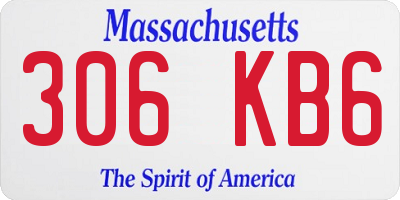 MA license plate 306KB6