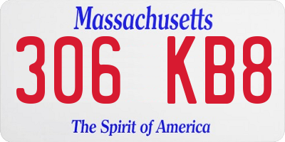 MA license plate 306KB8