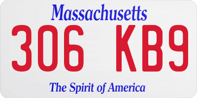 MA license plate 306KB9