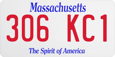 MA license plate 306KC1