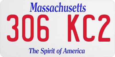 MA license plate 306KC2
