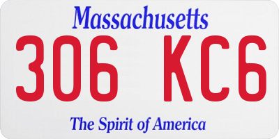 MA license plate 306KC6