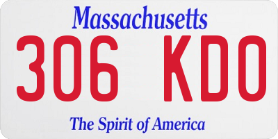 MA license plate 306KD0