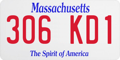 MA license plate 306KD1