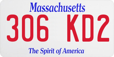 MA license plate 306KD2
