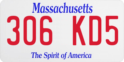 MA license plate 306KD5