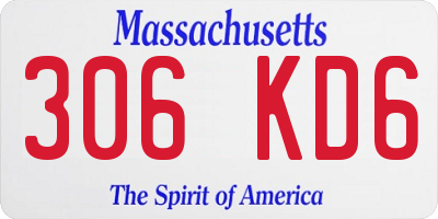 MA license plate 306KD6