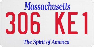MA license plate 306KE1