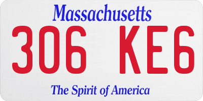 MA license plate 306KE6