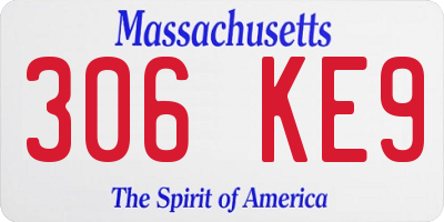 MA license plate 306KE9