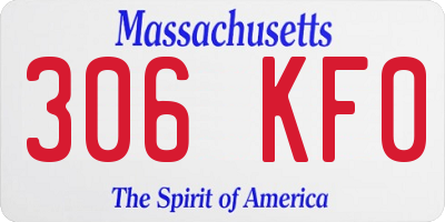 MA license plate 306KF0