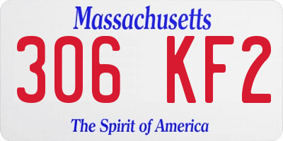MA license plate 306KF2