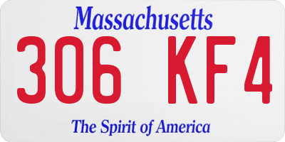 MA license plate 306KF4