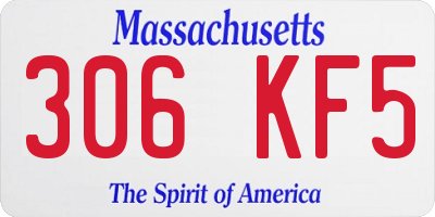 MA license plate 306KF5