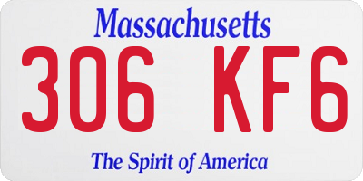 MA license plate 306KF6