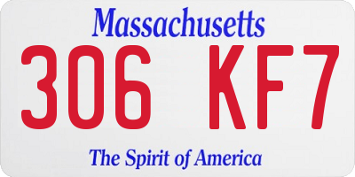 MA license plate 306KF7