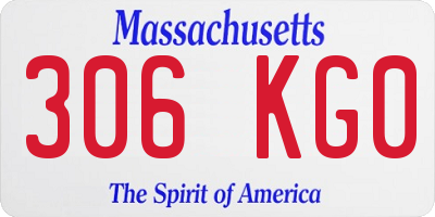 MA license plate 306KG0
