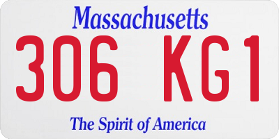MA license plate 306KG1