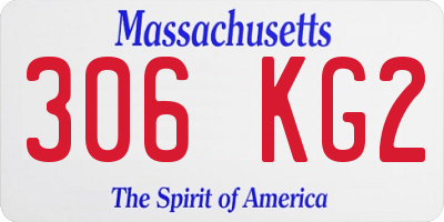 MA license plate 306KG2