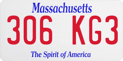 MA license plate 306KG3