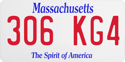 MA license plate 306KG4