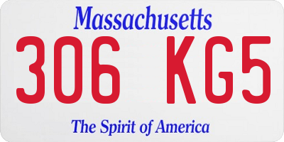 MA license plate 306KG5