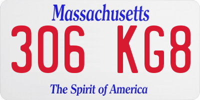 MA license plate 306KG8