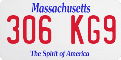 MA license plate 306KG9