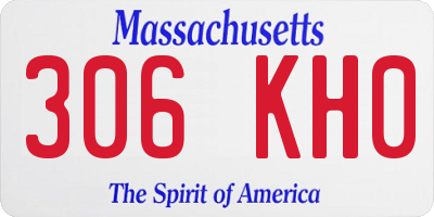 MA license plate 306KH0