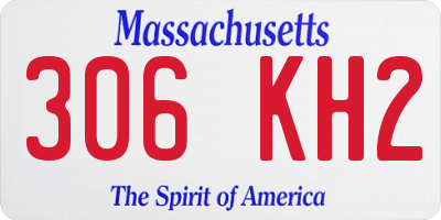 MA license plate 306KH2