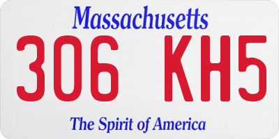 MA license plate 306KH5